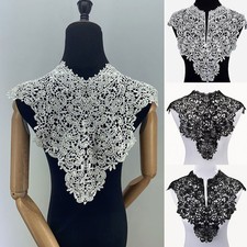 White Polyester Yarn Embroidered Corsage Collar for DIY Dressmaking and Crafts