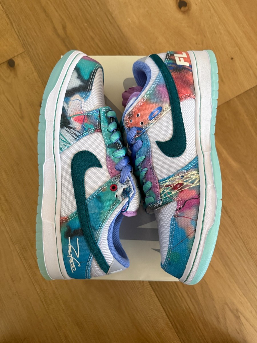 Nike SB Dunk Low OG QS FUTURA Sz. 9.0 Bleached Aqua/Geode Teal