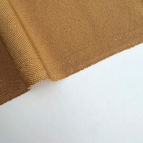 Camel Wave Edo Komon #A2 14x24 Vintage Japanese Kimono Silk Fabric RW88