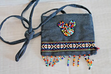 Disney Store Vintage Early 2000's Small Denim Beaded Minnie Mouse Girl's Purse