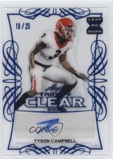 2021 Leaf Trinity Clear Platinum Foil 19/25 Tyson Campbell #CA-TC1 Auto 10k8