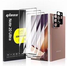 3 2 Screen Protect for Galaxy Note 20 Ultra 5G Curved Tempered Glass HD Clear