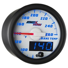 Maxtow Transmission Temp Gauge Kit W Sensor White Dial Blue Led 52mm