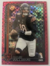 2025 Topps Chrome NFL Caleb Williams Hot  Pink X-fractor #52 Chicago Bears