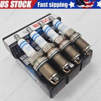 4× Bosch OEM Double Platinum Spark Plugs 06H905601A Set FR5KPP332S for VW AUDI