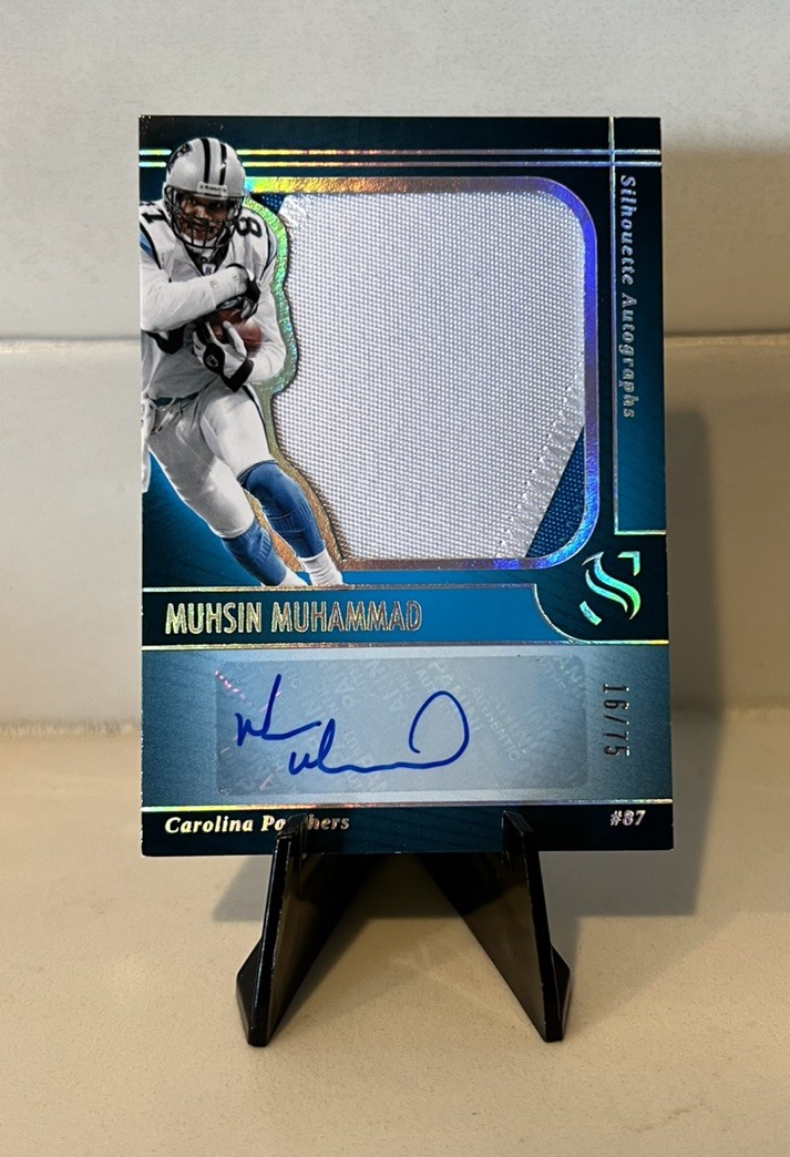 2025 Panini Silhouette Autographs Muhsin Muhammad Auto Patch /75 Panthers NFL