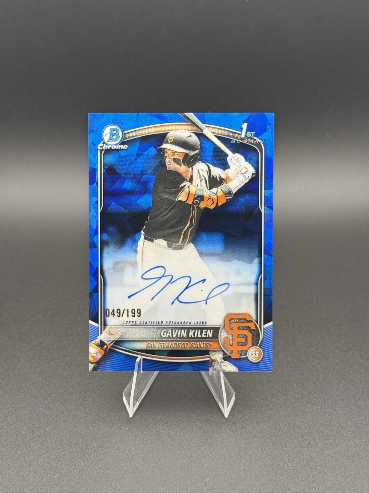 2025 Bowman Draft Sapphire Gavin Kilen Chrome Auto 1st Prospect #/199 Giants