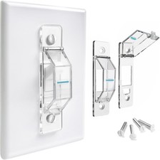2 Pack Light Switch Cover Guard,Wall Lock With tansparent-2PC