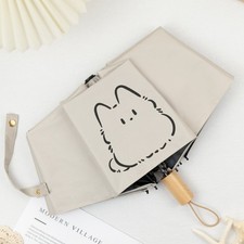 Cute Cat Sunshield Folding Umbrella, Automatic