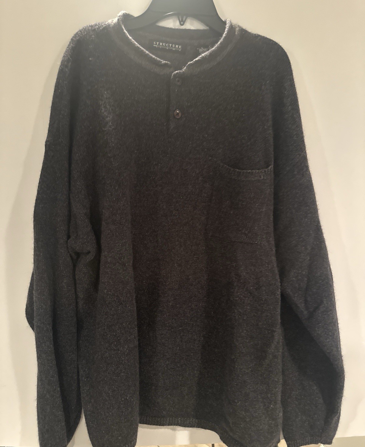 Structure Pocket Pullover Sweater Lambs Wool, Rab… - image 1