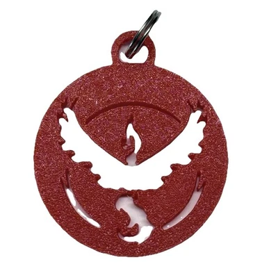 Pokemon Go Team Valor Keychain Figure Handmade 3D Printed With Keyring - image 1 of 4