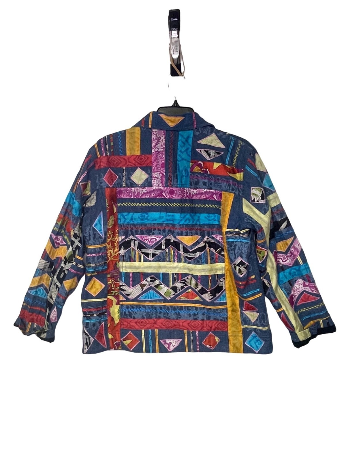 Chicos Design womens 2 Multicolor Patchwork Butto… - image 12