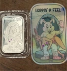 CMG Mint Sexy Girl lap on Bunny Bar 1 Oz .999 Mintage 150 W COA & Sticker