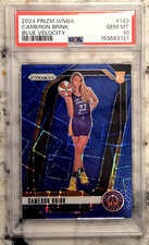 CAMERON BRINK 2024 Panini Prizm WNBA #143 {BLUE VELOCITY} Rookie RC; PSA 10 GEM*
