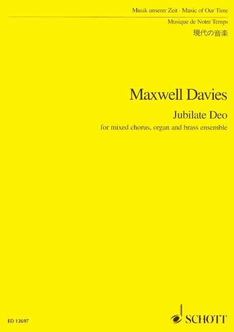 Jubilate Deo Peter Maxwell Davies Studyscore Mixed Choir, Organ and Wind Instrum - Image 4 of 4