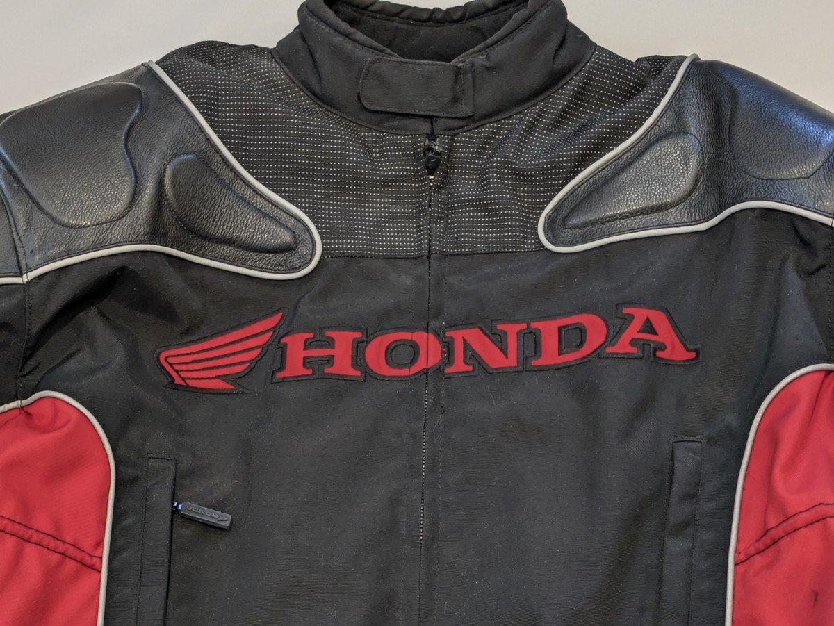 Honda Red Black Rider Collection Motorcycle Jacket Men's L Padded