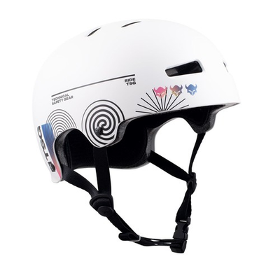 #ad TSG Evolution Skate Bike Helmet White Board Cast S M 54 56cm $84.95