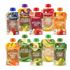Happy Baby Organics Stage 2 Baby Food Pouches, Gluten Free, Vegan  Healthy