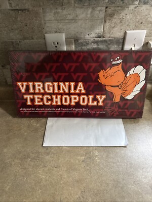 Virginia Techopoly Board Game Collegiate Licensed Tech Monopoly HokieBird SEALED