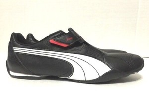 black leather pumas
