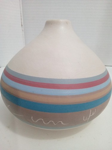 Südwest geätzte Keramikvase 5""x1"" Vintage Kaktus, Friedenspfeife, Meteor, Sonnenaufgang EUC - Bild 4 von 9