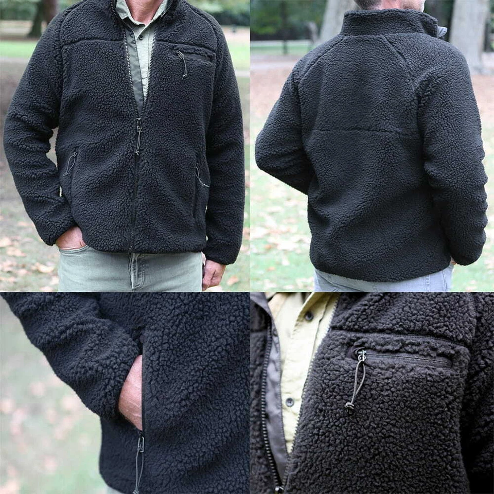 BRANDIT TEDDYFLEECE JACKE WINTERJACKE MIT FLEECE FUTTER JAGD OUTDOOR PLÜSCHJACKE - Bild 2 von 2