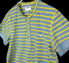 True Religion Men's Blue/ Yellow Striped Polo Shirt Size M