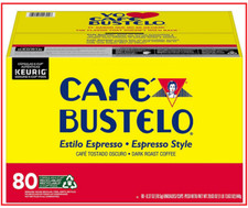 Caf Bustelo Coffee K-Cups Espresso Style Dark Roast 80 ct. -USA