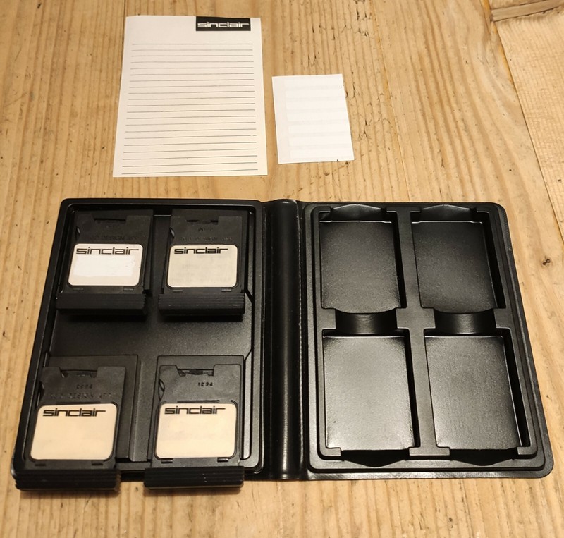 4 Sinclair ZX / QL re-felted Microdrive cartridges with new labels.