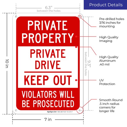 Private Property, Private Drive, Keep Out Sign, - Afbeelding 19 van 82