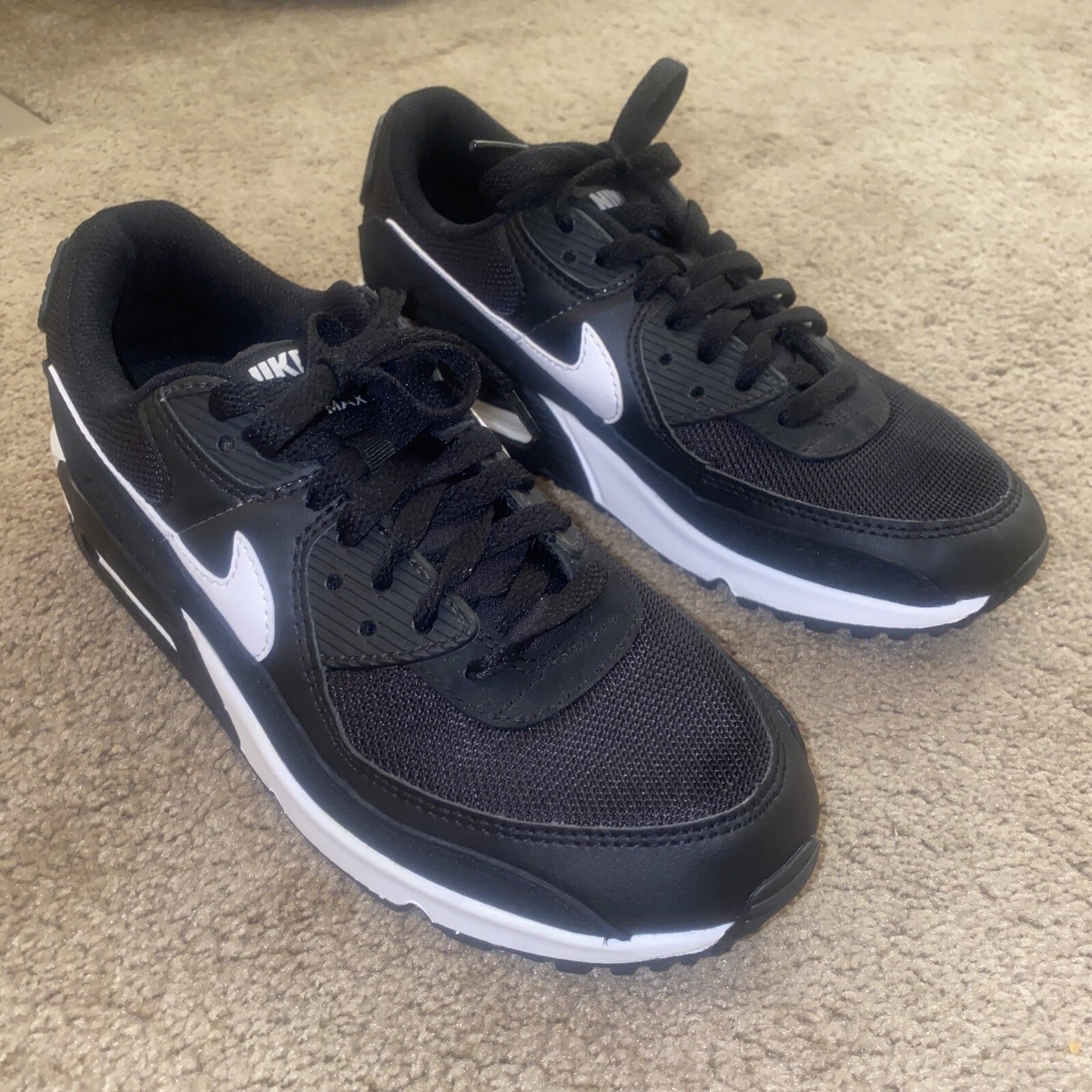 Size 8.5 - Nike Air Max 90 Black White - CQ2560-001 | eBay