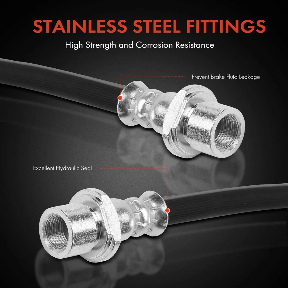 Mangueira hidráulica de freio interna e externa traseira 4 peças para Toyota Prius V Mirai Scion xB - Imagem 4 de 4