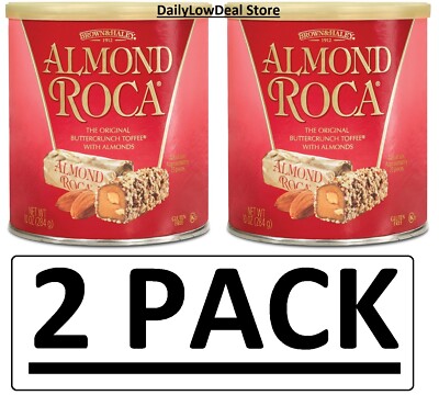 2 PACK - Brown & Haley 10 oz The Original ALMOND ROCA Buttercrunch Toffee
