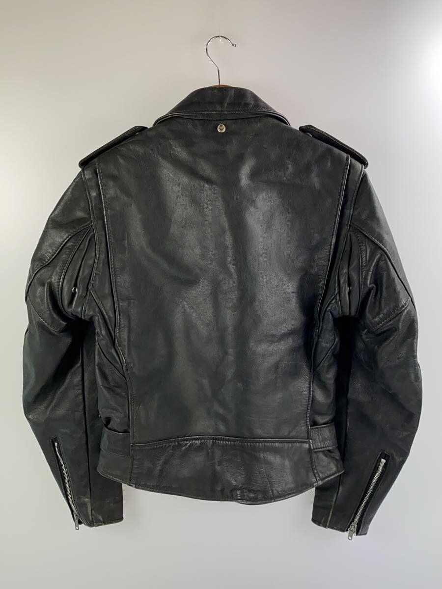 Schott Riders Jacket 80-90s Double 36 Leather Black Plain Schott Riders Jacket 80-90s Double 36 Leather Black Plain