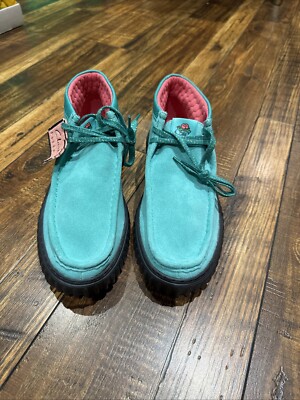 Clarks Torhill Explore X Pokémon/ Turquoise Suede Leather Size