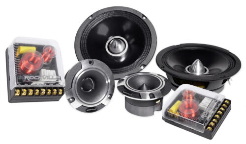 Pair Rockville X6.5C Competition 6.5" 1000W Component Speakers/Titanium Tweeters - Picture 1 of 11