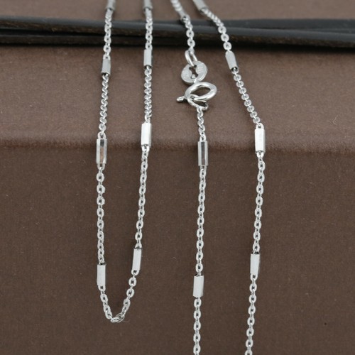 Cadena de plata de ley 925 maciza corte fino 45 cm hecha en Italia - Imagen 5 de 5