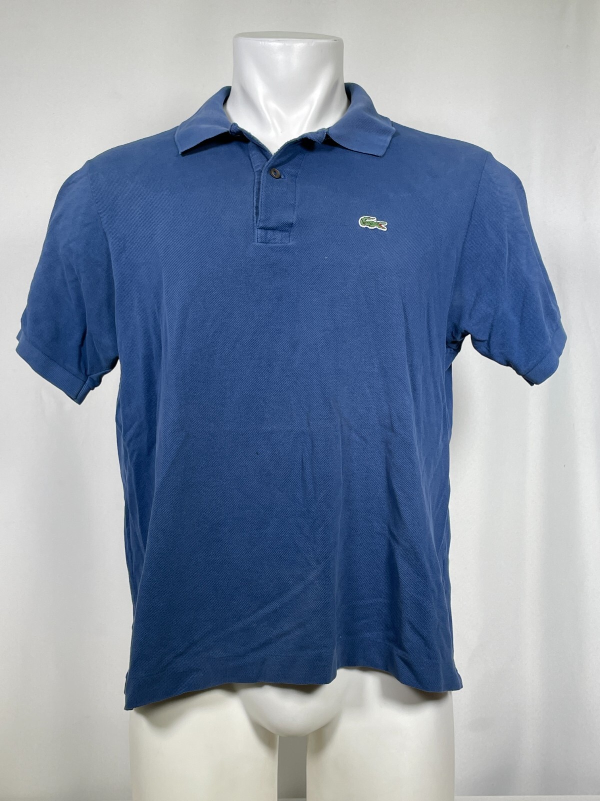 GLAMPTRIP Lacoste Embroidered Logo Blue Golf Polo Shirt Men's