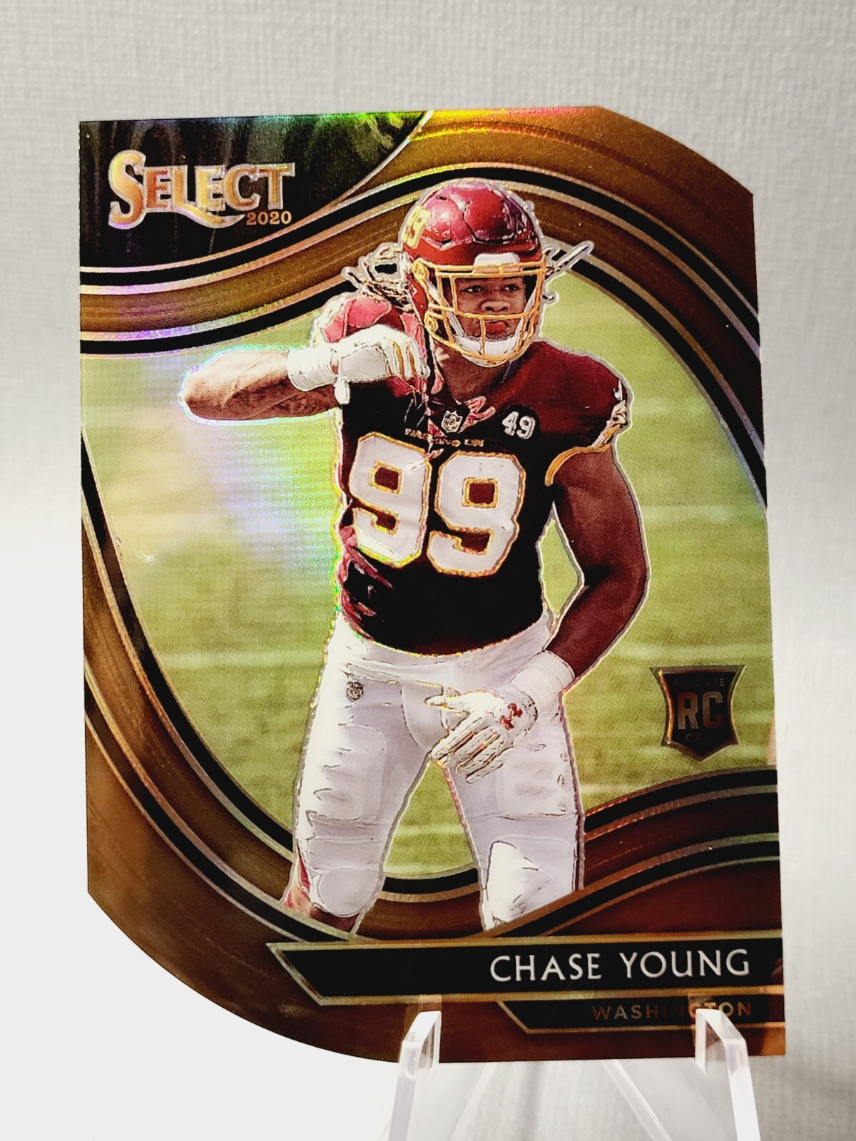 2020 Select Football CHASE YOUNG Rookie Field Level Copper SP Die Cut RC #/355
