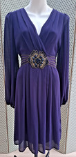 Next Purple Embellished UK Size 14 Chiffon Lined Cocktail Evening Party Dress