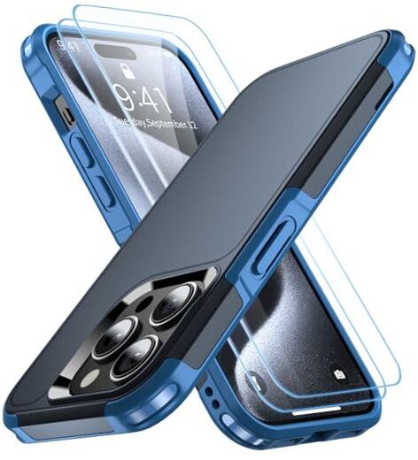 Shockproof for Case,[18 FT Military Grade Drop iPhone 15 Pro Royal Blue