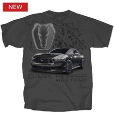Ford Mustang Collection Dark Horse Text  Graphic Shirt Black Official Licensed