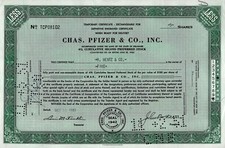 Chas. Pfizer & Co. Inc., 1951, 4% Sec. Pref. Stock Temporary Cert. (5 Shares)
