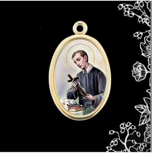 St Gerard Gold Tone Medal Gold Foil Full Color Photo Pendant Jewelry Charm - Picture 2 of 2