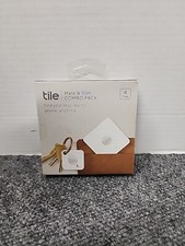 Tile Mate Slim Trackers Combo - White, Pack of 4