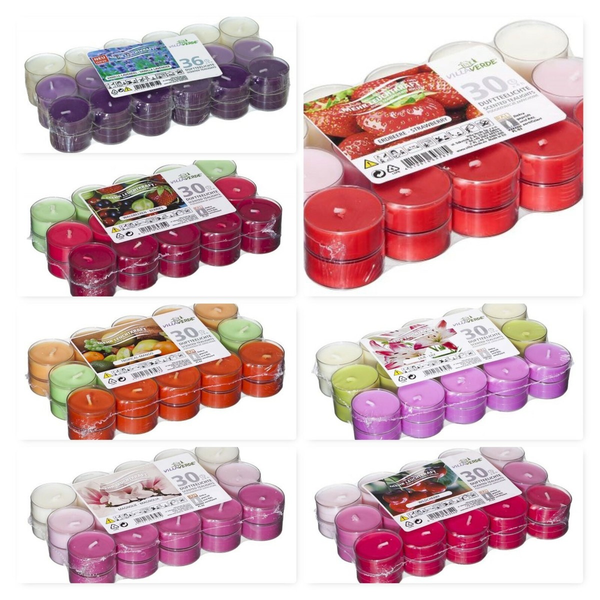 48 Stück Maxi-Duftteelichter, Vanilla, 59