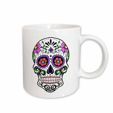 3dRose Sugar skull, Pink Mug