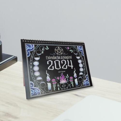 Wandkalender 2024, Dickes Papier, 12 Monate, Für Neujahr, Büro, Heimdekoration - Afbeelding 1 van 11