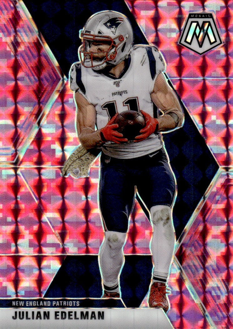 2020 Panini Mosaic Prizm Camo Pink Julian Edelman New England Patriots #138