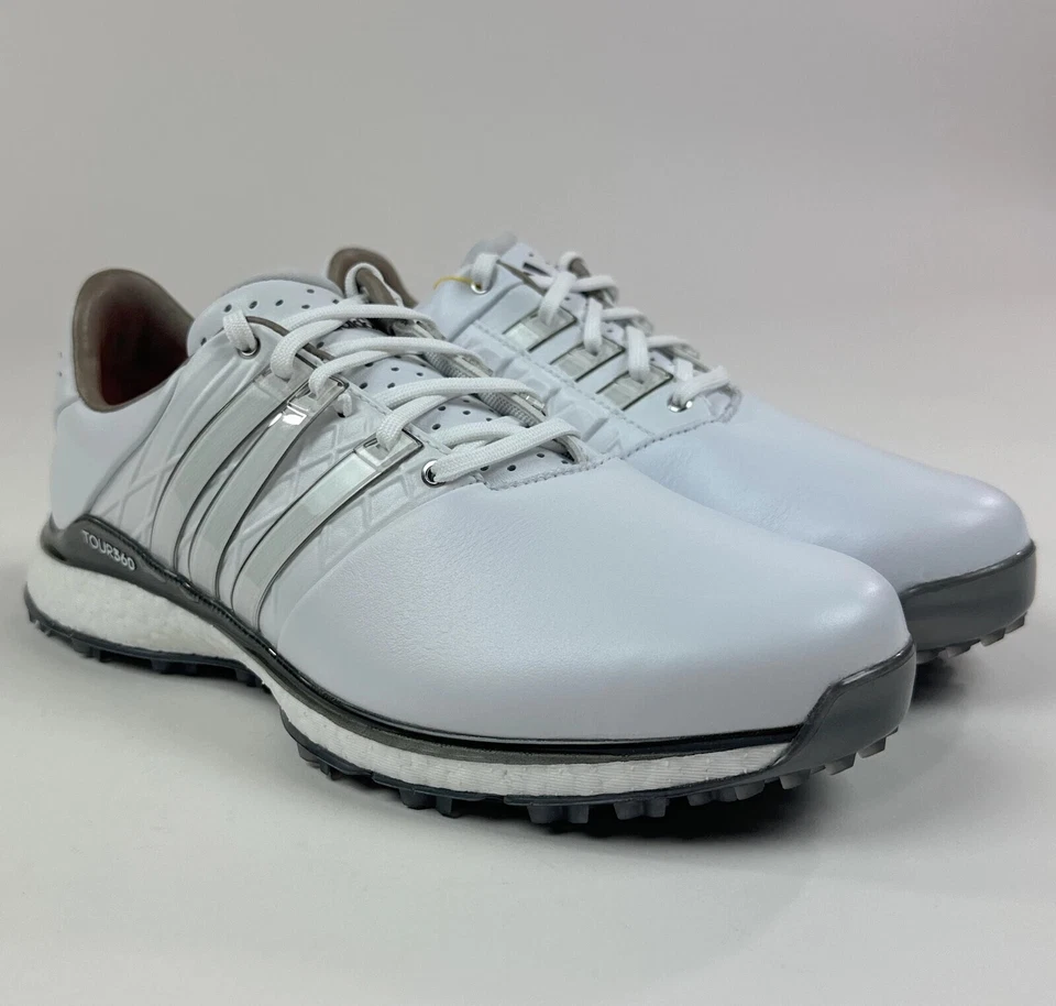 Adidas Tour360 XT-SL 2.0 White Silver Golf Shoes EG4872 Mens Size 7 (Womens 8.5) - Image 3 of 4